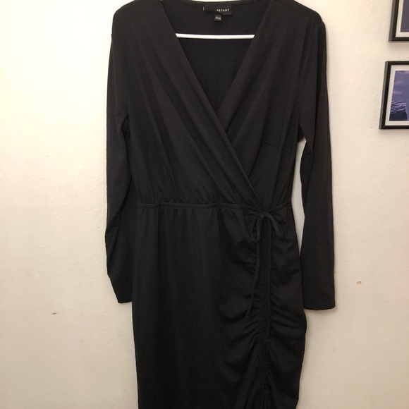 Lane Bryant Black Wrap style Dress size 10/12 - Picture 1 of 3